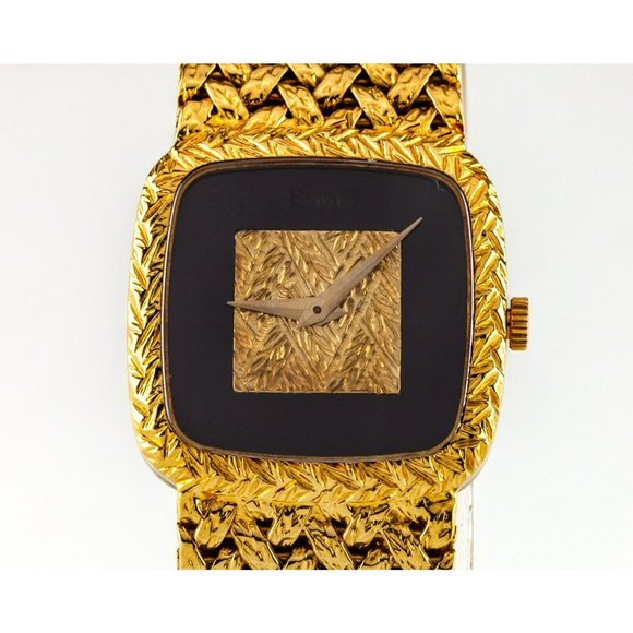 Piaget Ladies 18k Gold Wristwatch, Onyx Dial, 18 Jewel, Certificate, Ref. 9902D2 - Picture 2 of 8